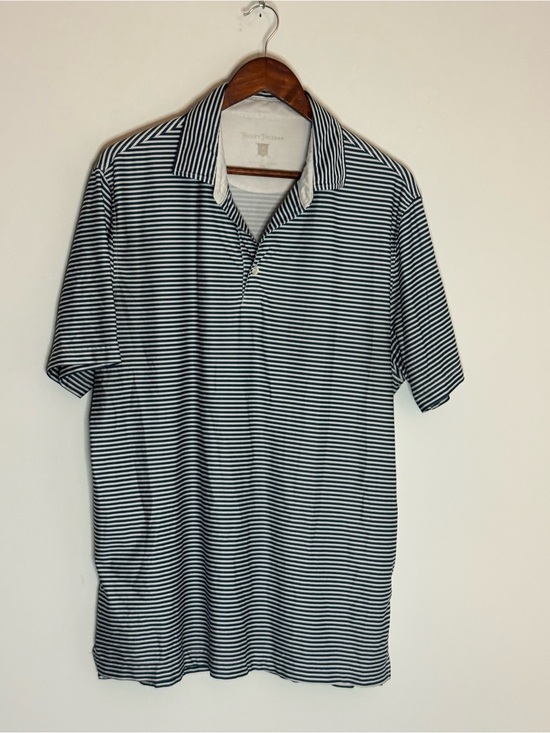 Hickey Freeman Other - Hickey Freeman Navy & White Striped Polo